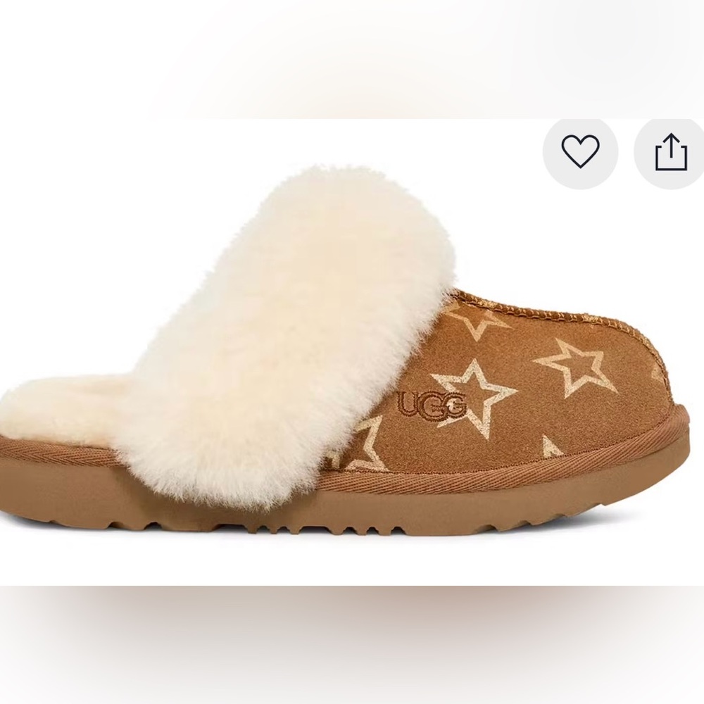 UGG Kids Disquette Clogs Sz 2 Girls Chesnut